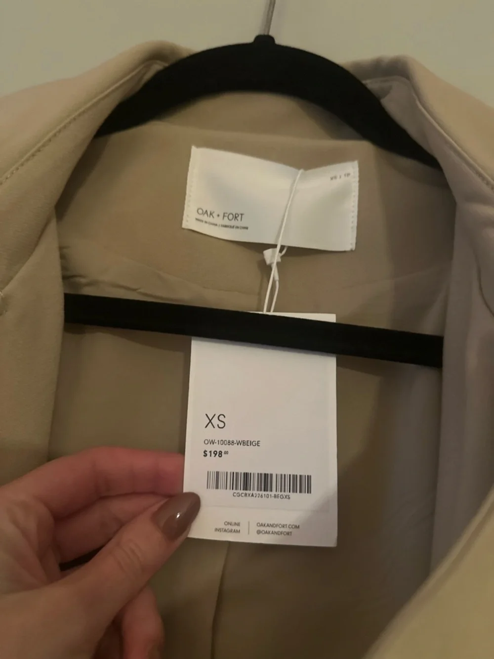 OAK + FORT Oversized Trench Coat - Picture 4 of 4